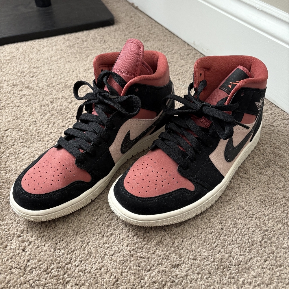 Nike Air Jordan Retro High-Tops - Black and Rose